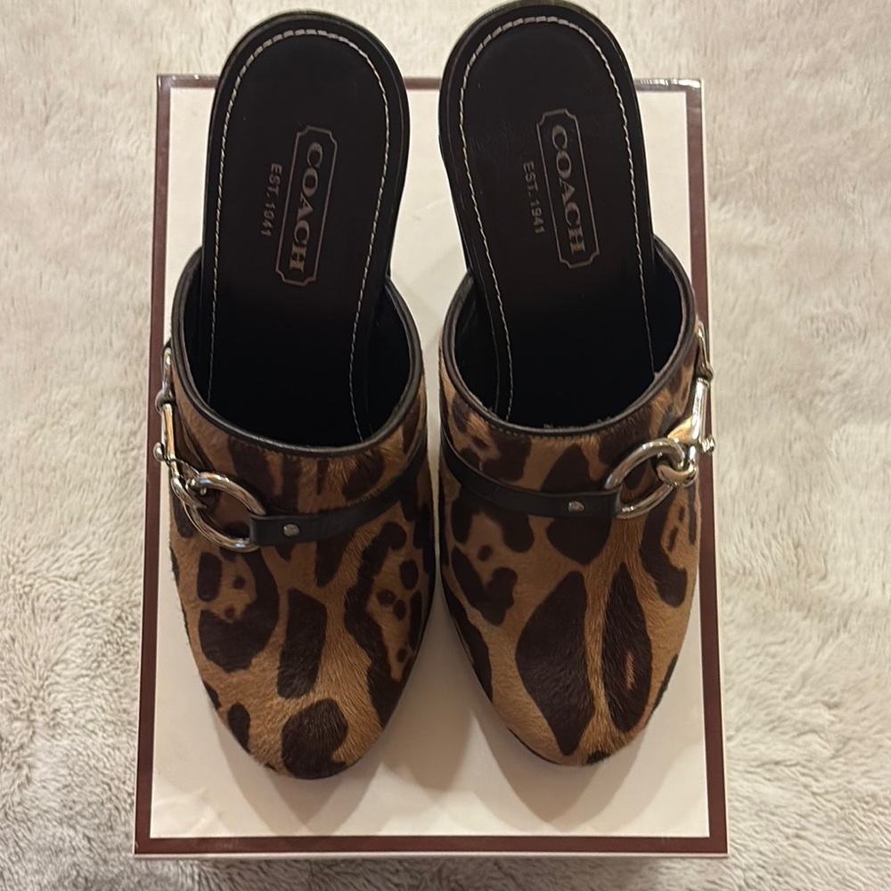 Coach Brown Mules Sleek Design